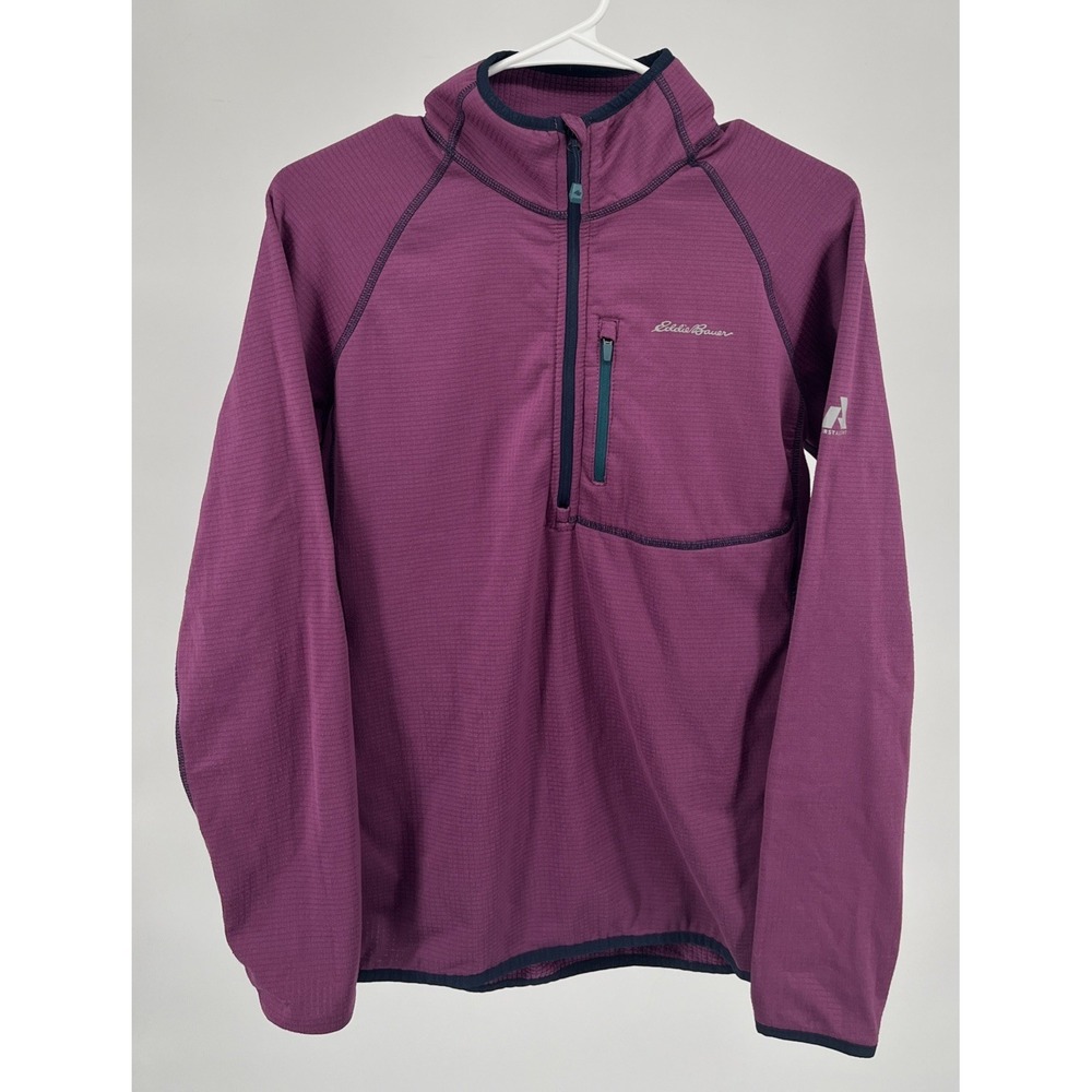 Eddie Bauer First Ascent Long Sleeve 1/4 Zip Purple Thermal Pullover Womens M